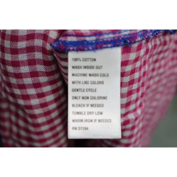 True Craft Gauzy Long Sleeve Plaid Button Up Dress-Size Large-Beaded - Picture 6 of 8